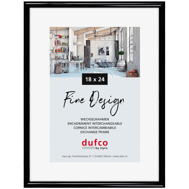 Dufco Bilderrahmen, 18 x 24 cm, schwarz