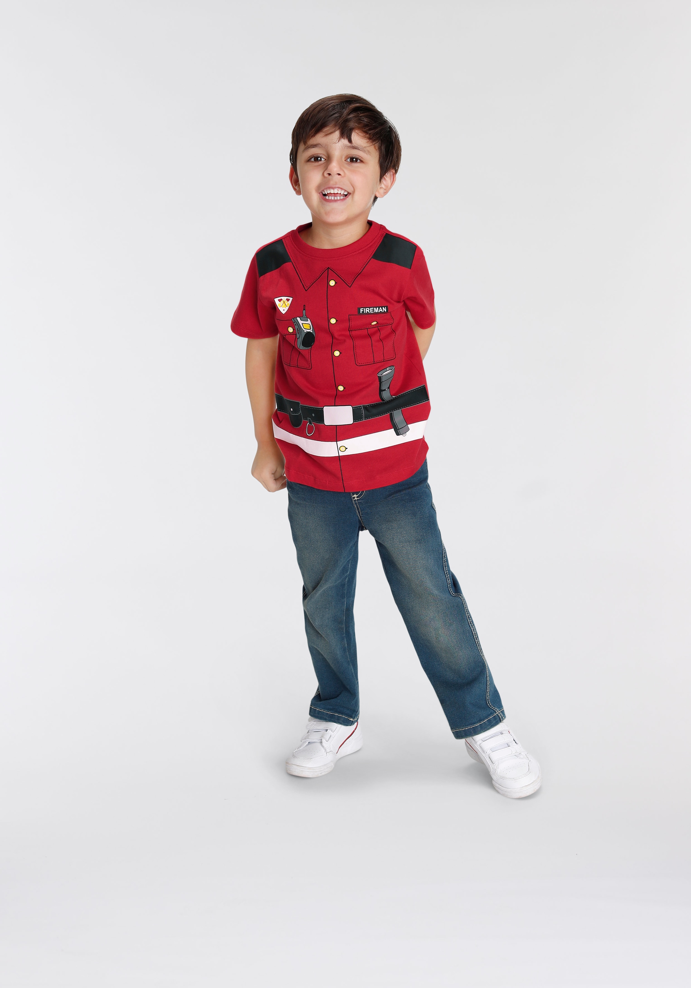 KIDSWORLD T-Shirt »FEUERWEHR«, Kurzarm,  Basic-Passform,  bedruckt,  Rundhalsausschnitt