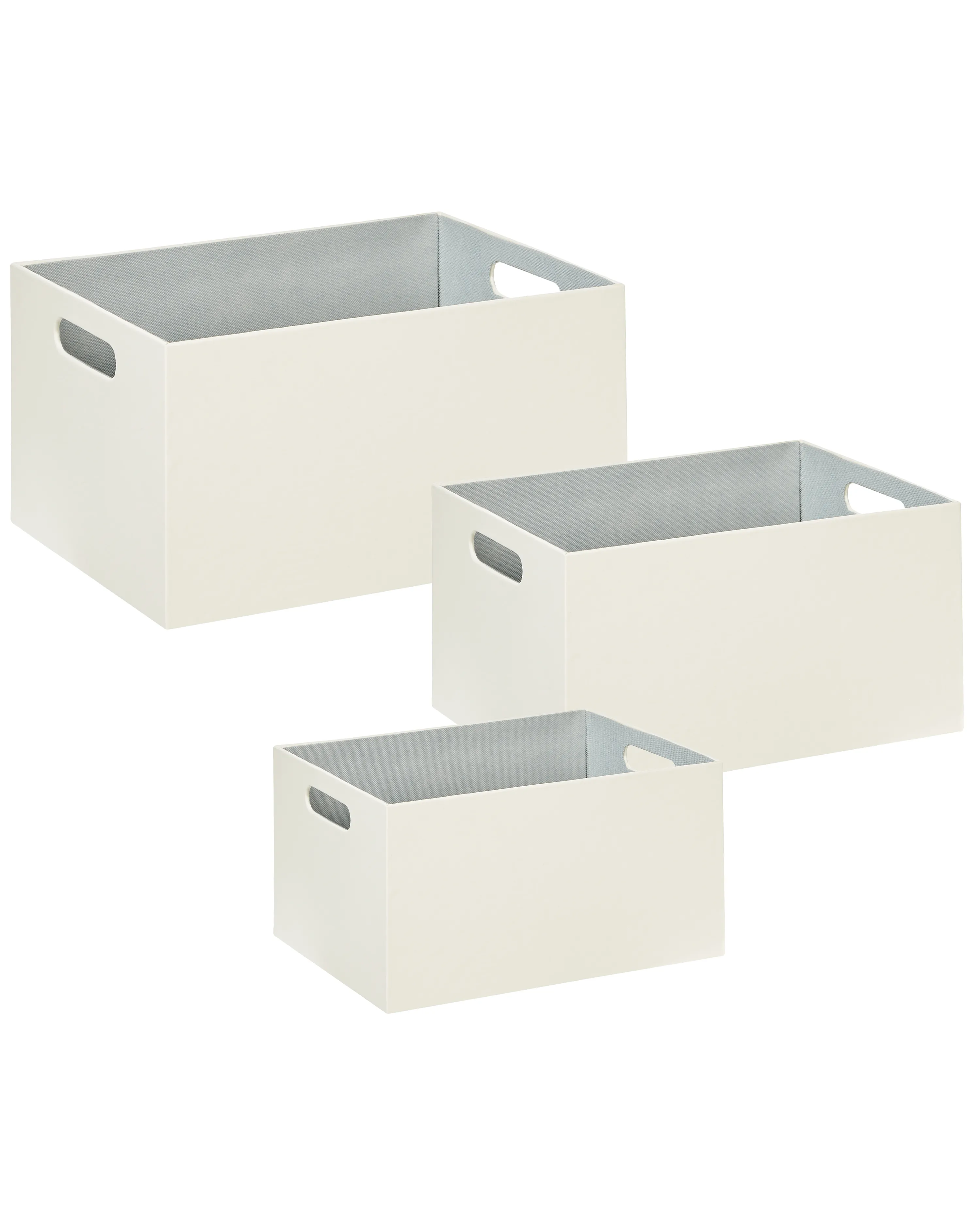 Set van 3 dozen LARSA Kunstleer Beige