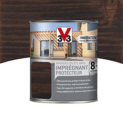 Imprégnant protecteur V33 Bois torréfié 1L - 8 ans