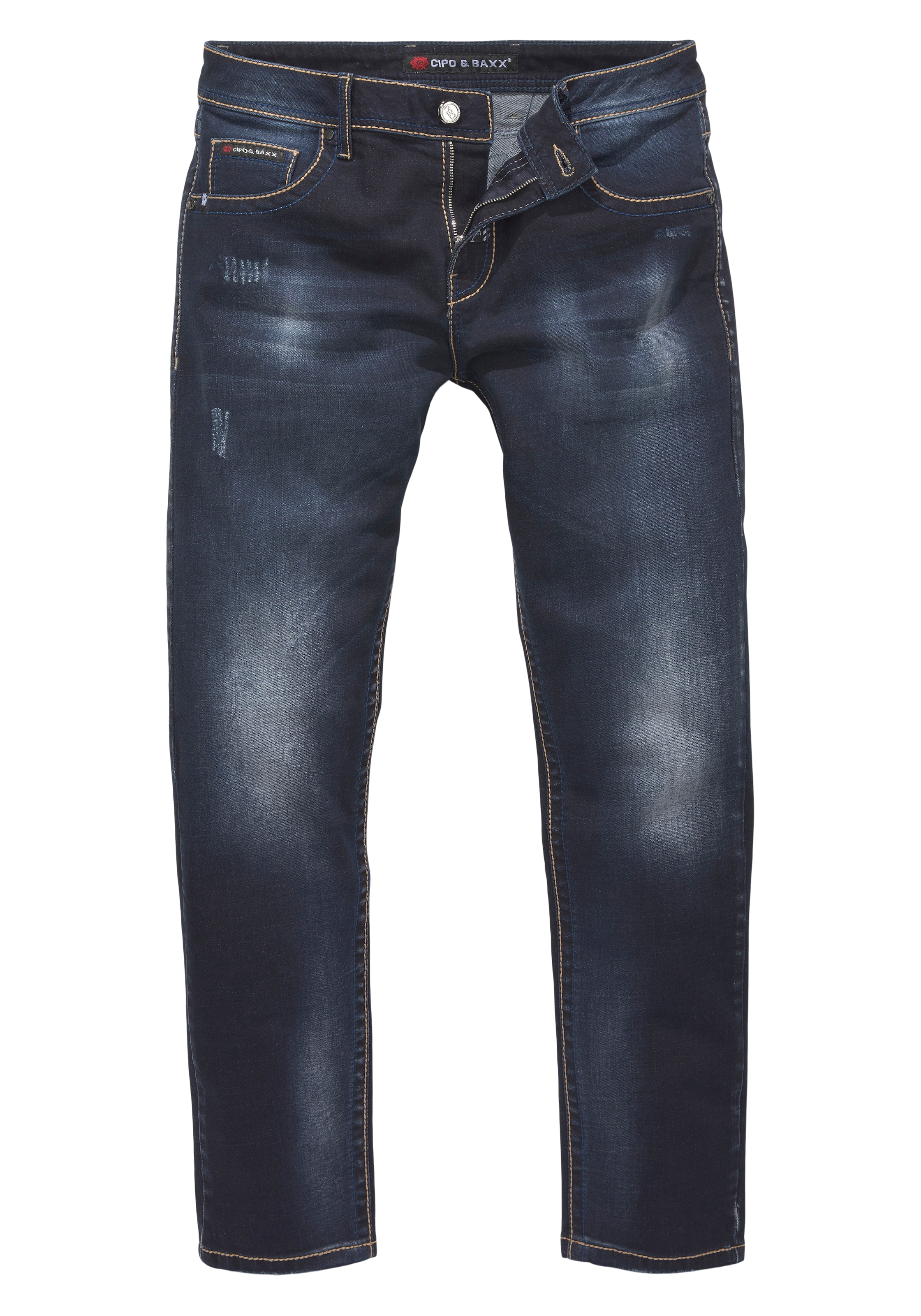 Cipo & Baxx Regular-fit-Jeans , mit markanter Waschung