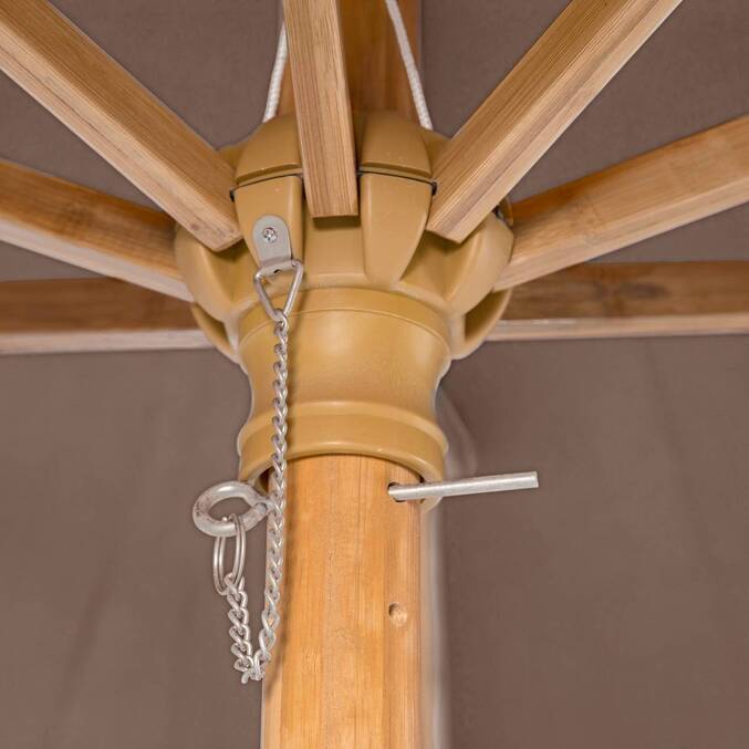 Parasol droit rond TINAEI Taupe