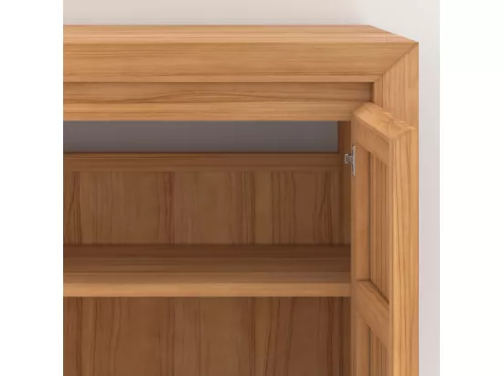 Meuble de salle de bain en bois de teck 110 cm - Pernelle