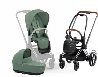Cybex e-Priam Duovogn, Leaf Green/Chrome Brown