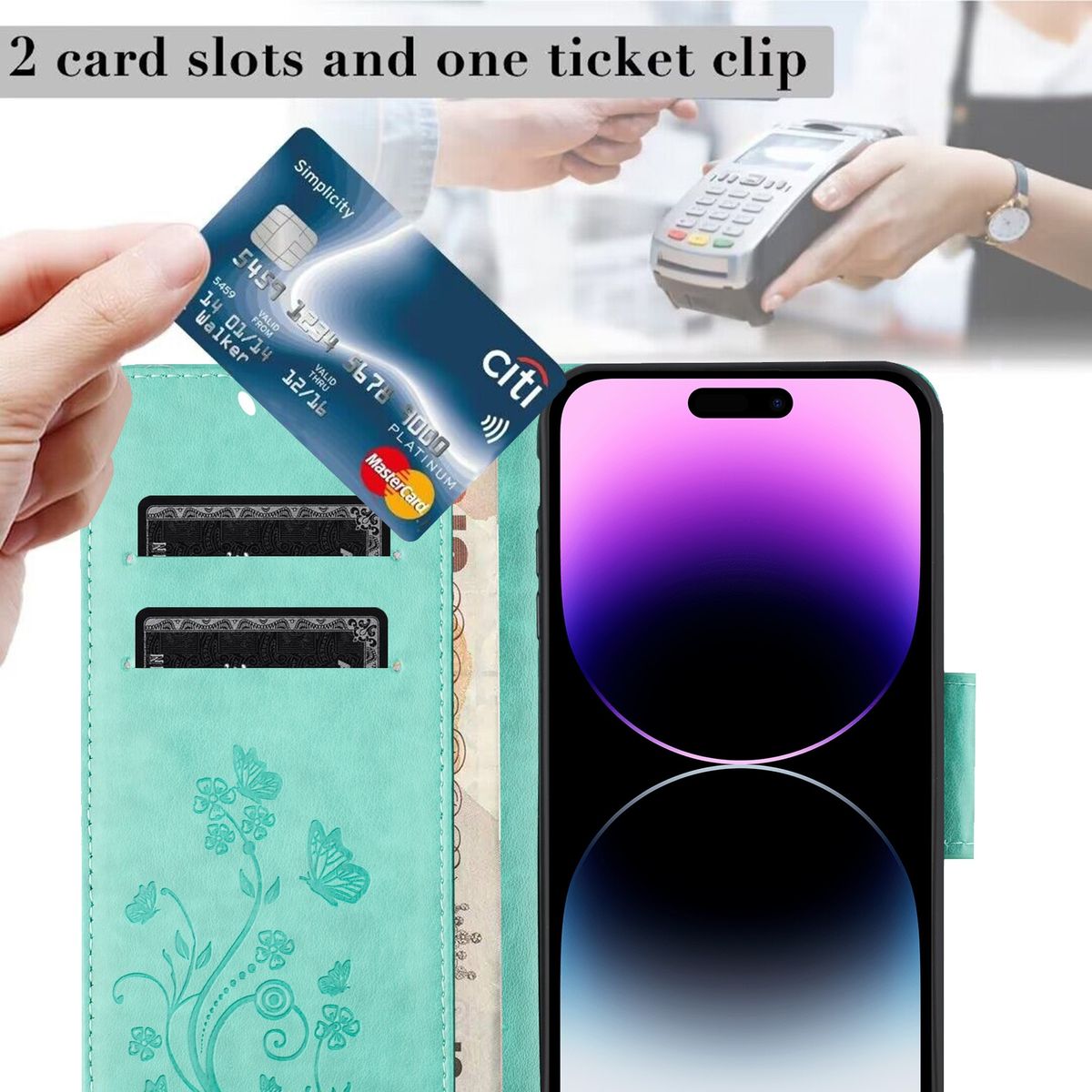 Schutz Handy Hülle für Apple iPhone 15 Plus Case Cover Tasche Wallet Etui Bumper