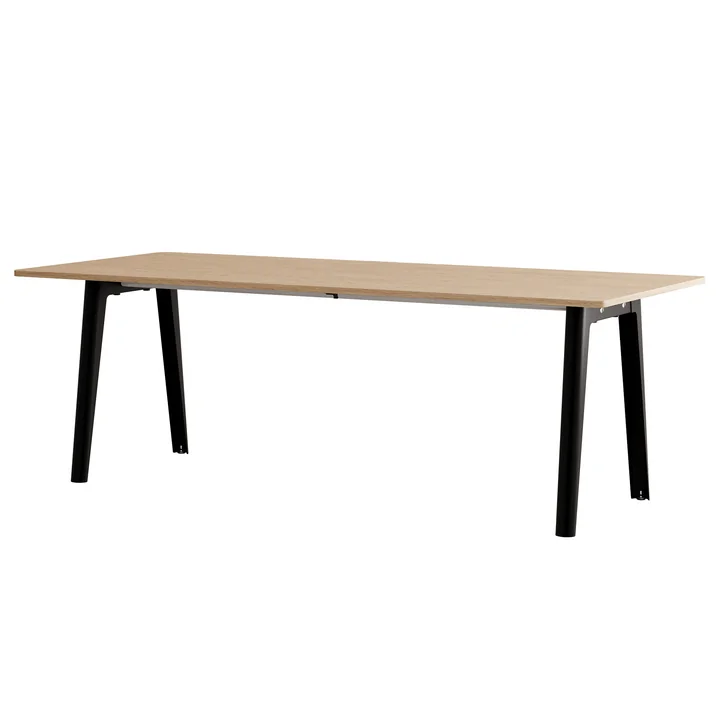 TipToe - NEW MODERN Esstisch 95 x 220 cm, Eiche / graphite black
