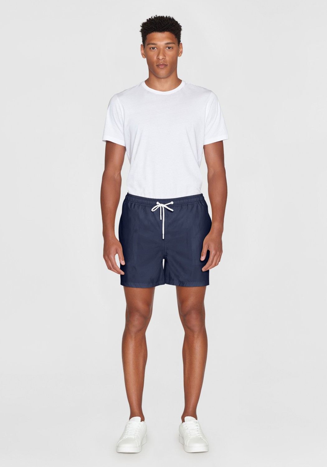 Knowledge Cotton Apparel Badehose Stretch Swimshorts Total Eclipse