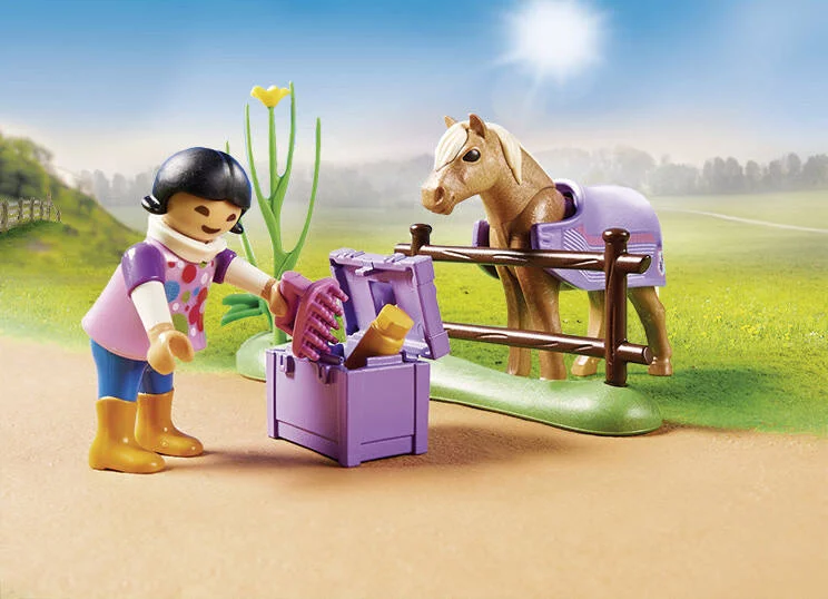 CAVALIERE ET PONEY ISLANDAIS - 70514