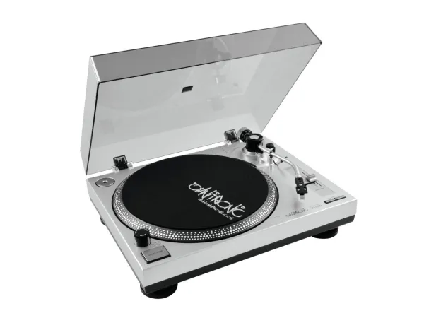 Omnitronic BD-1350, Bæltedrevet DJ pladespiller, 33 1/3,45 rpm, -10 - 10%, 0,24%, Vejledning, 50 dB