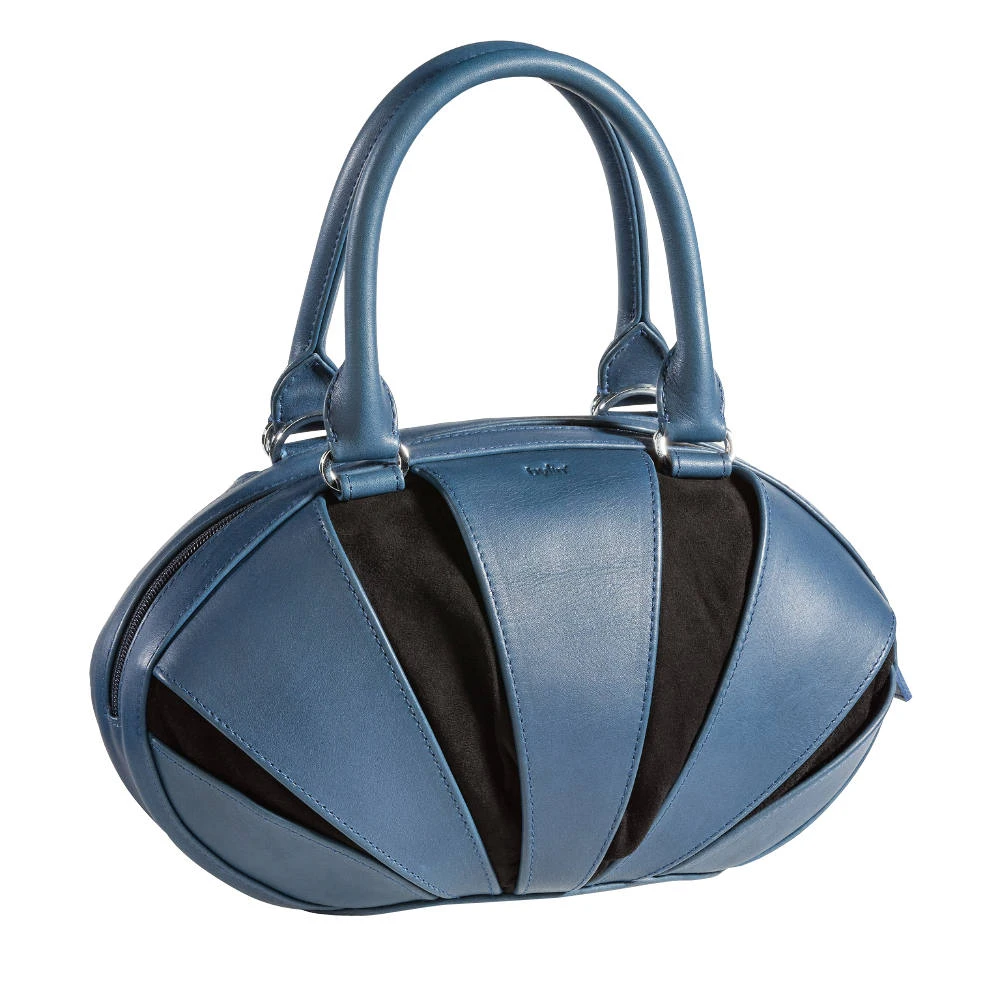 Sunrise Cobalt Structure Leather with Black Leather