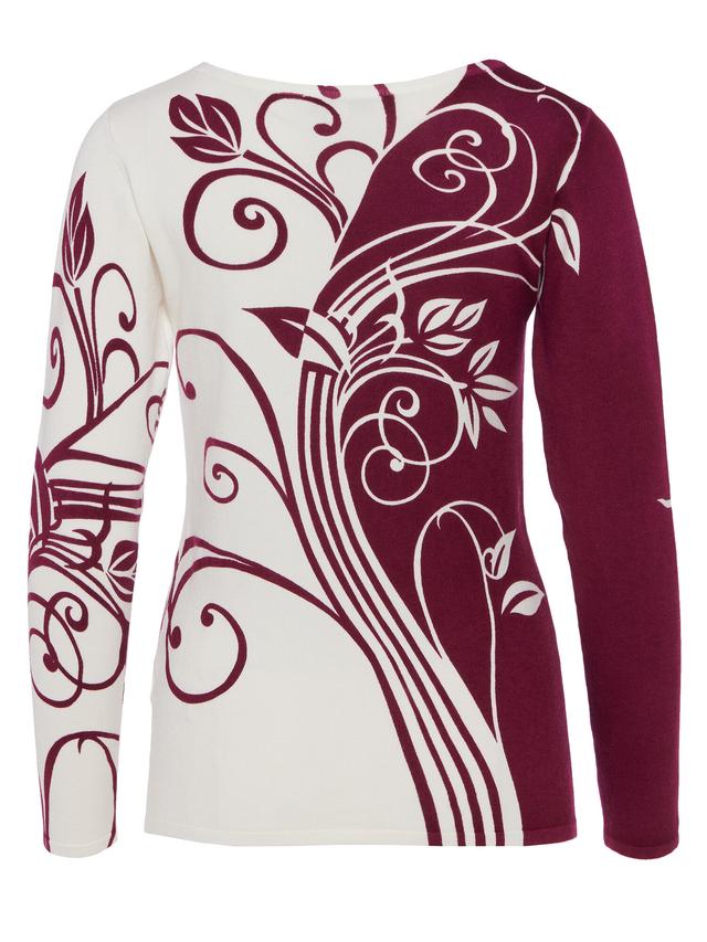 Pullover mit Rankendruck
