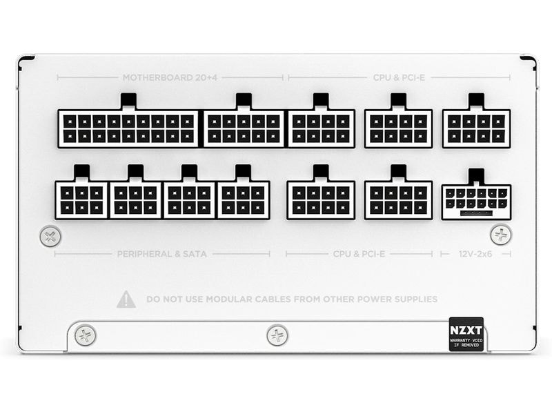 NZXT Netzteil C850 Gold 850 W, Weiss 850 Watt 80 PLUS Gold Vollmodulares ATX-Netzteil