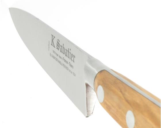 Cuisine 15 cm - Acier Carbone - Manche Olivier Couteaux de cuisine professionnel