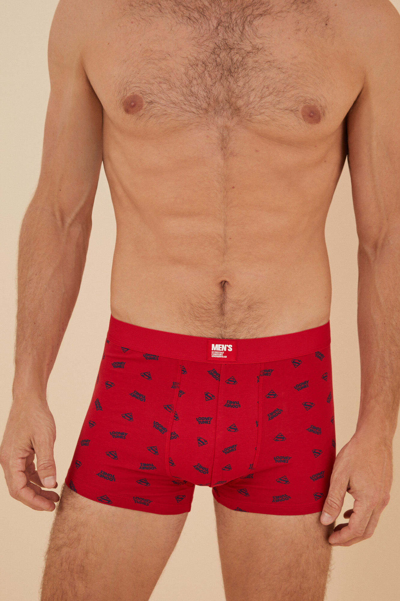 Pacote com 2 cuecas boxer vermelhas do Batman