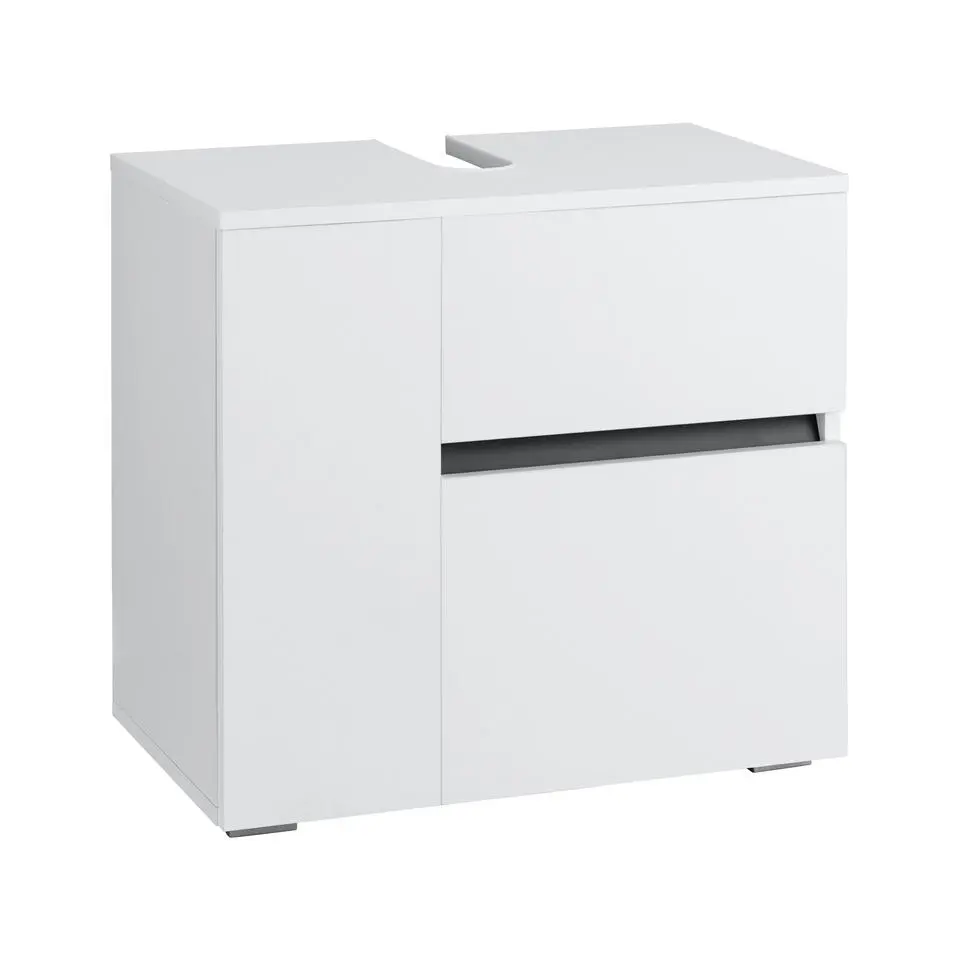 Wisla - Badmeubel 60 cm 1-lade, 1 klep, 1 deur wit spaanplaat