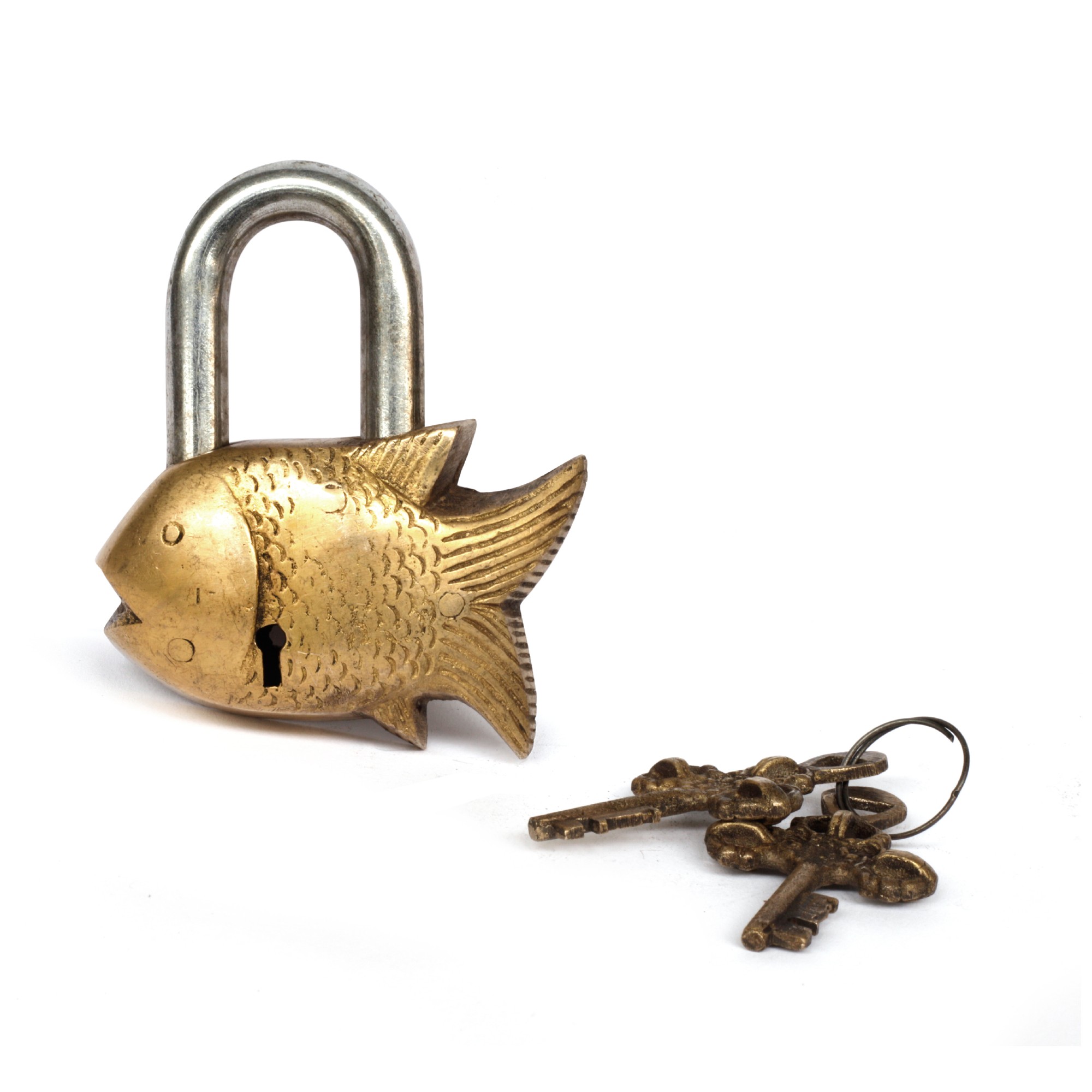 Schloss 'Fisch', gold, T 9 cm, B 7,5 cm, H 2 cm günstig bestellen