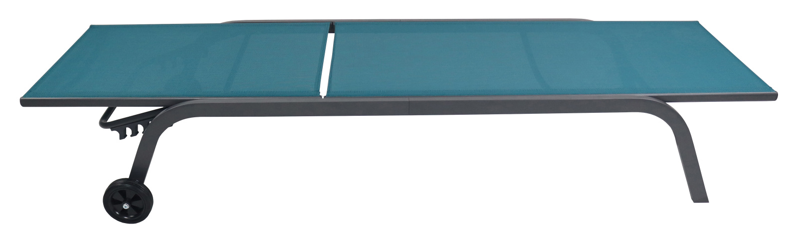 Liegestuhl SONLAS - blau - mit Rollen