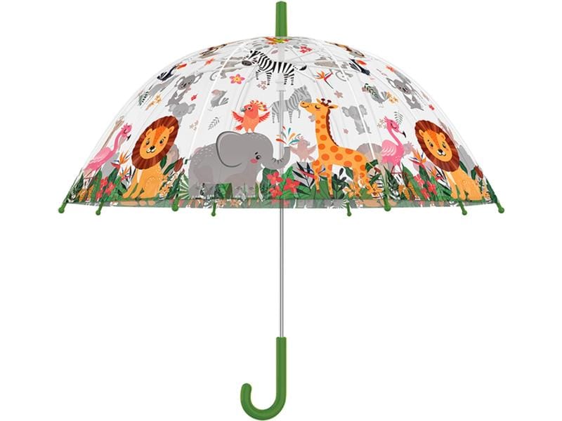 Esschert Design Schirm Dschungeltiere Mehrfarbig Regenschirm für Kinder
