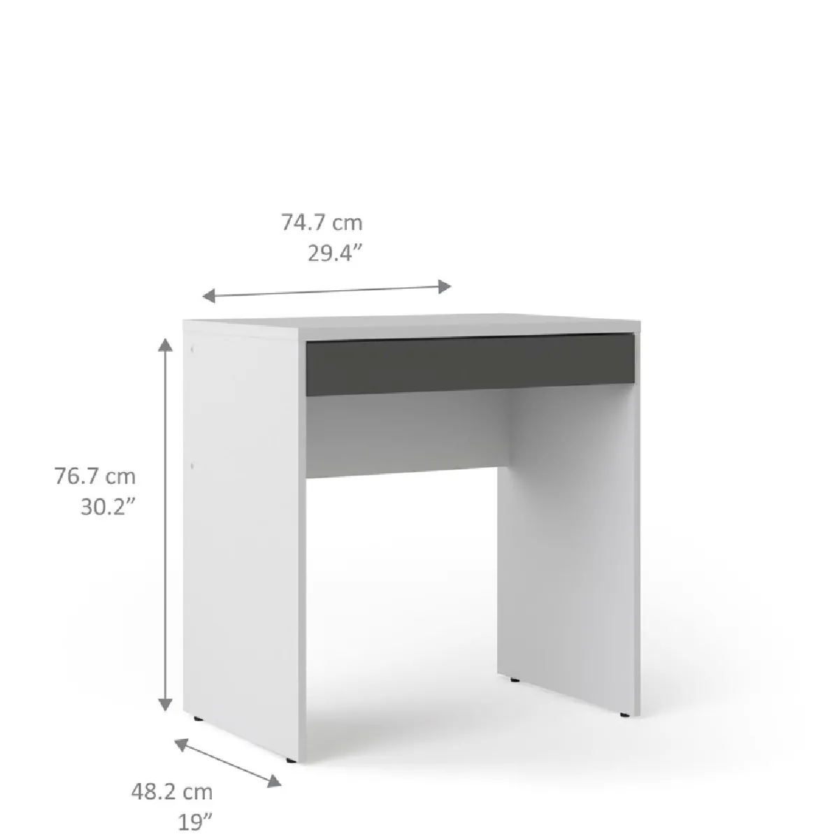 Alter Bureau linéaire - Blanc et Anthracite