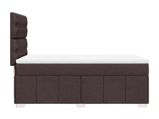 Sommier tapissier avec matelas Marron foncé 90x200 cm