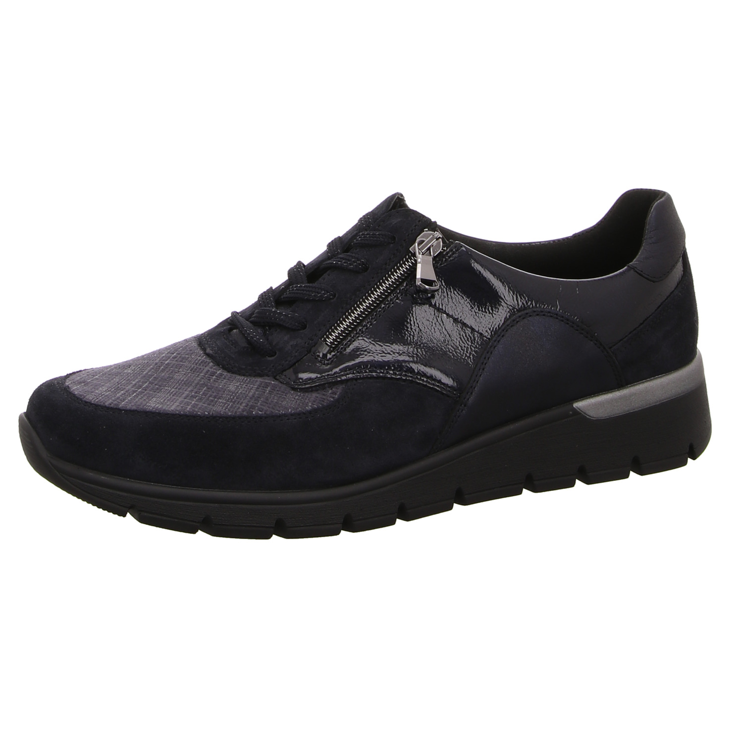 Waldläufer Schnürhalbschuh blau