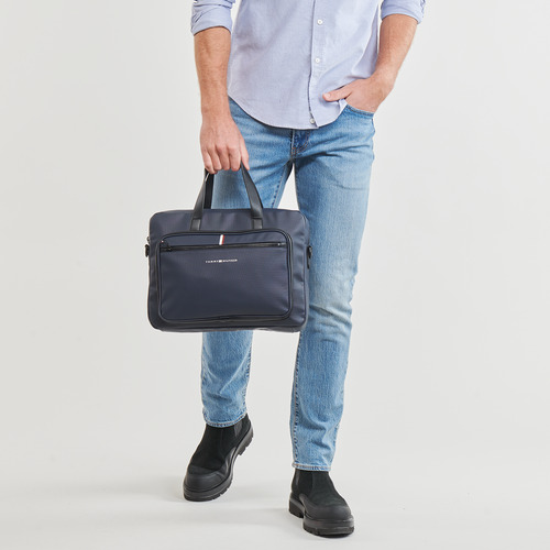 Tommy Hilfiger - TH ESSENTIAL PIQUE COMPUTER BAG - Marine
