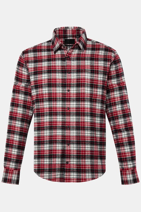 JP 1880 Karo-Flanellhemd, Langarm, Kentkragen, Modern Fit, bis 8 XL