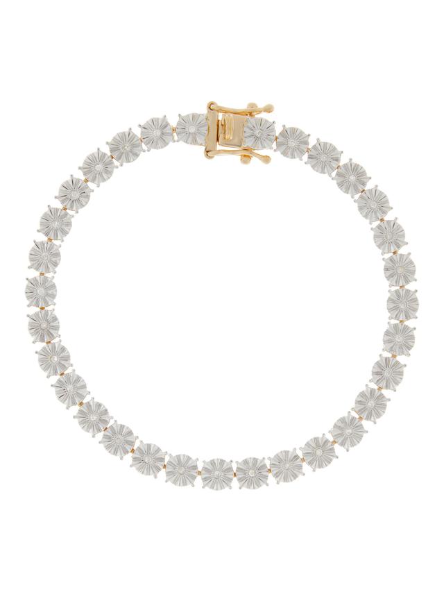 Sternen-Armband, Brillanten, Silber 925, vergoldet