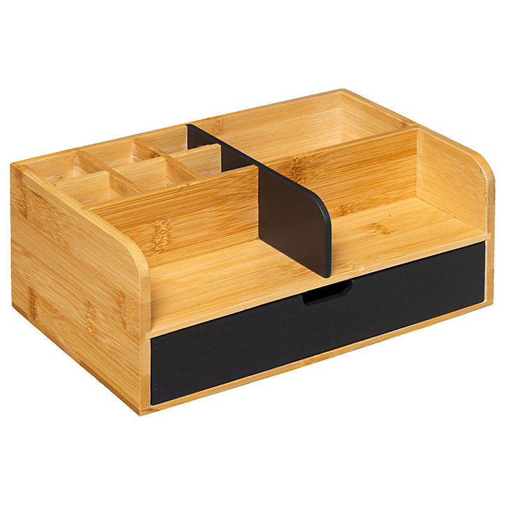 Organiseur pour salle de bains Modern effet bambou