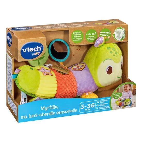 Peluche musicale Myrtille ma lumi-chenille sensorielle   de               Vtech