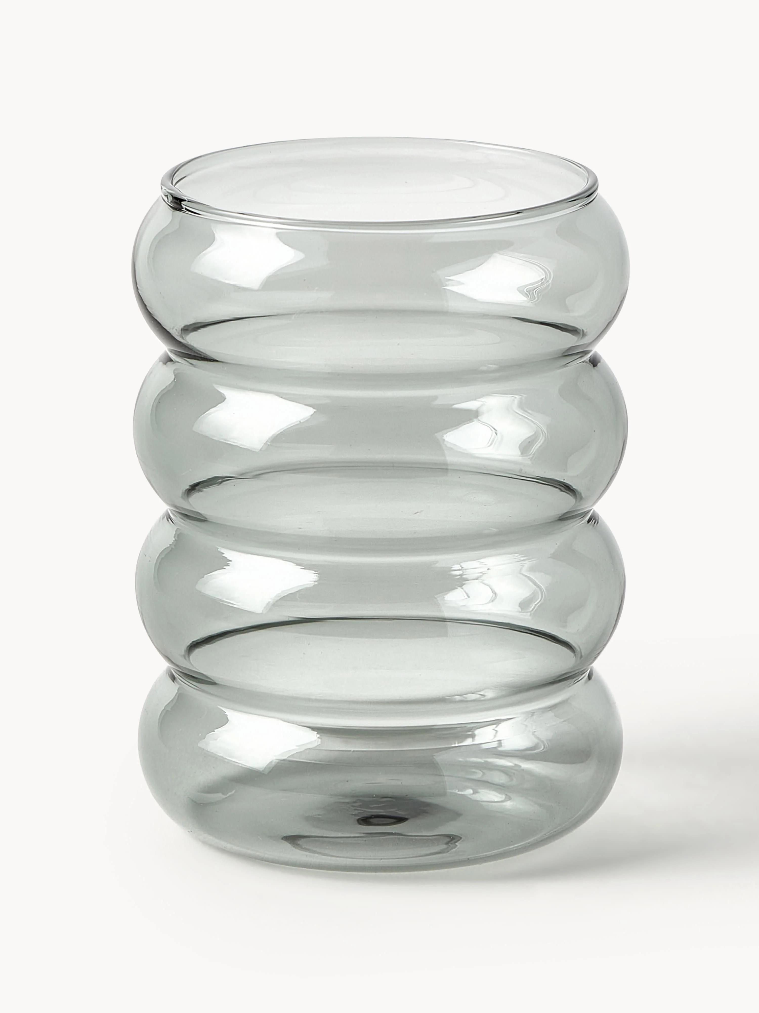 Mondgeblazen waterglazen Bubbly, 4 stuks