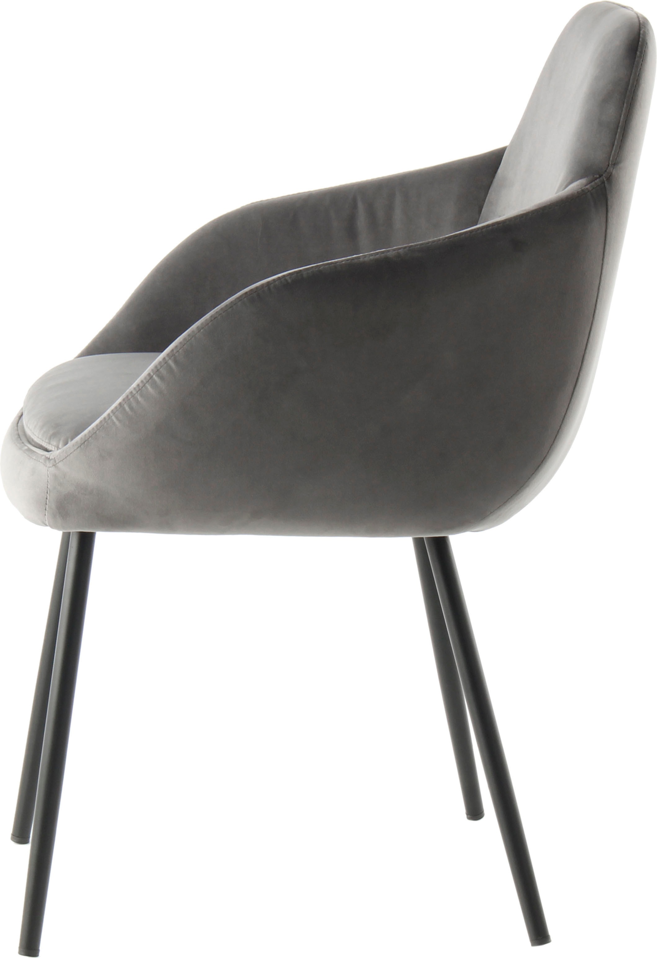 Kayoom Polsterstuhl »Stuhl Cobain 825 2er-Set, einfarbiges Design, minimalistisch gestaltet« (Set) 2 Stk.samtweicher Bezug, weiche Polsterung für ein gemütliches Sitzgefühl