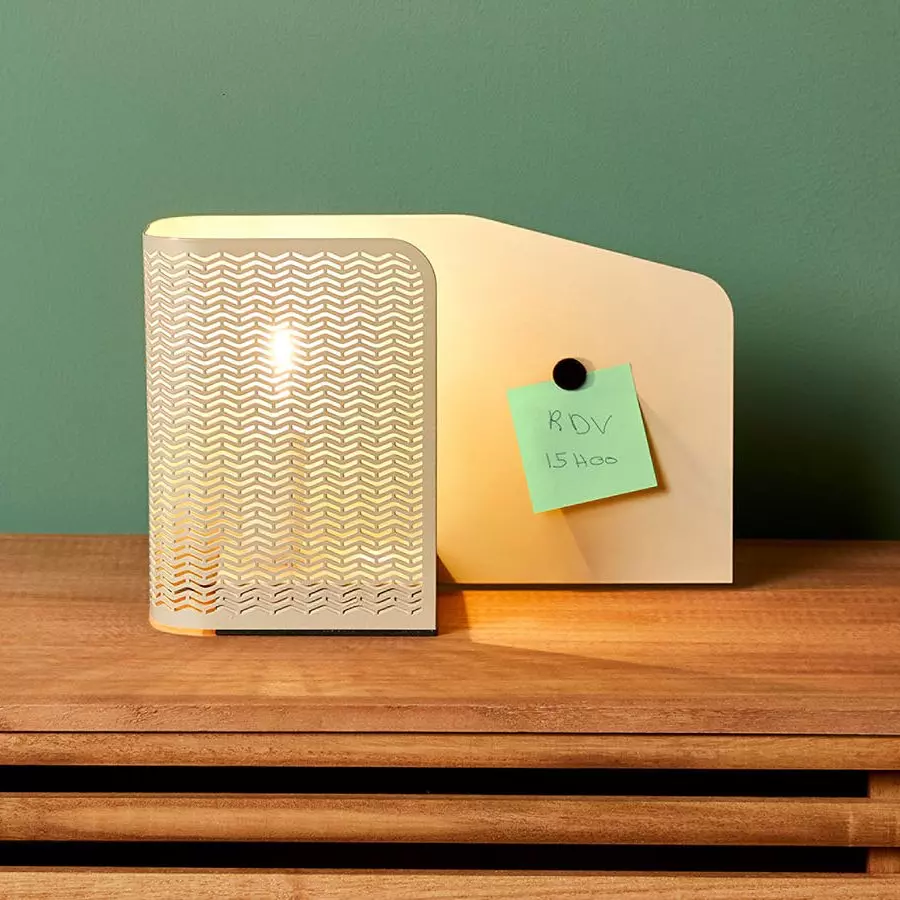 Lampe à poser en métal (L25 x H16 cm) Aladin Noisette
