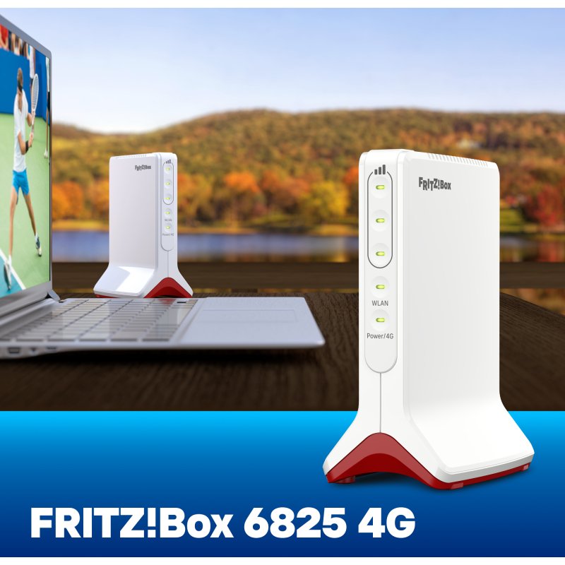 Box FRITZ! 6825 4G International routeur sans fil Gigabit Ethernet Monobande (2,4 GHz) Blanc