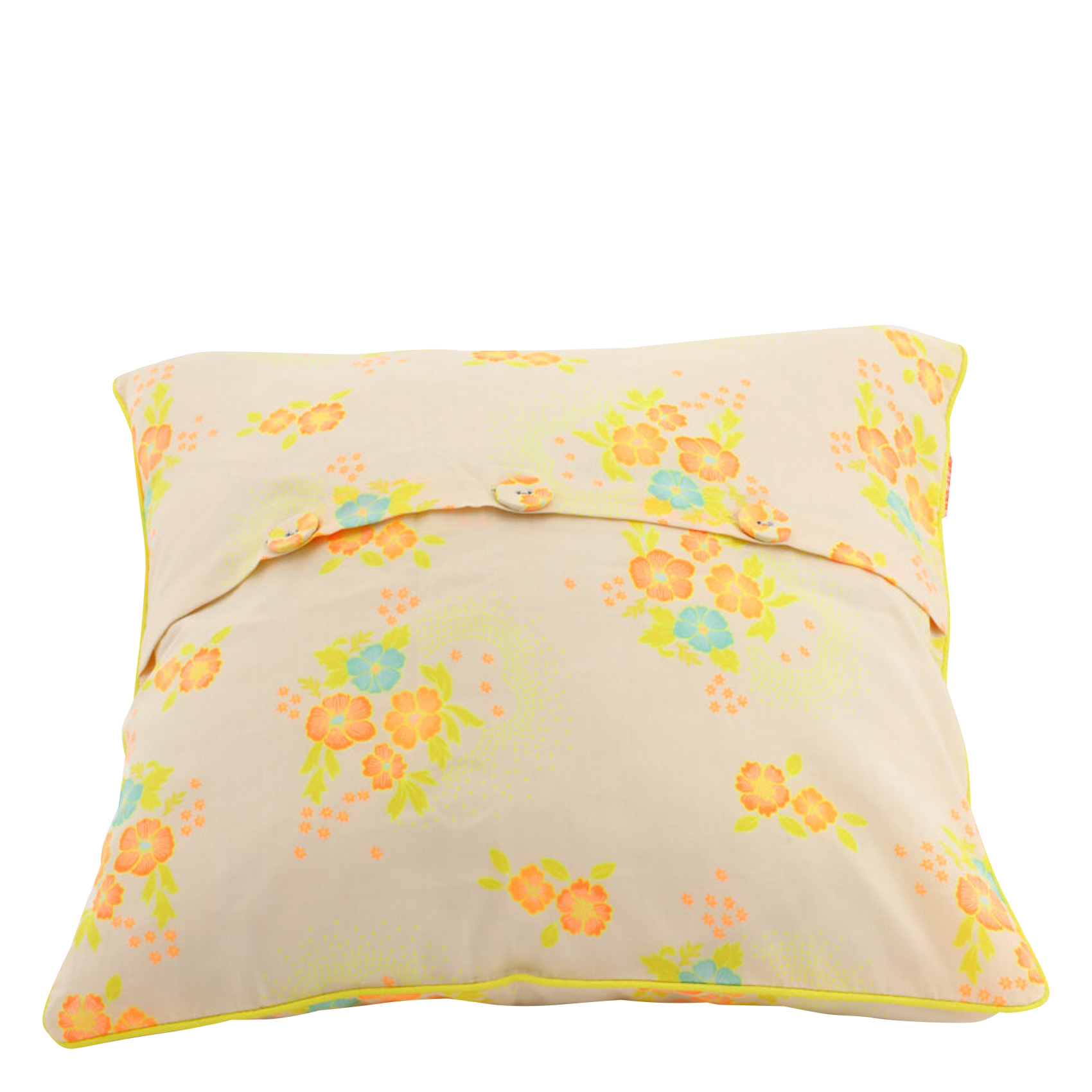 Coussin 45x45 cm imprimé fleuri en coton|