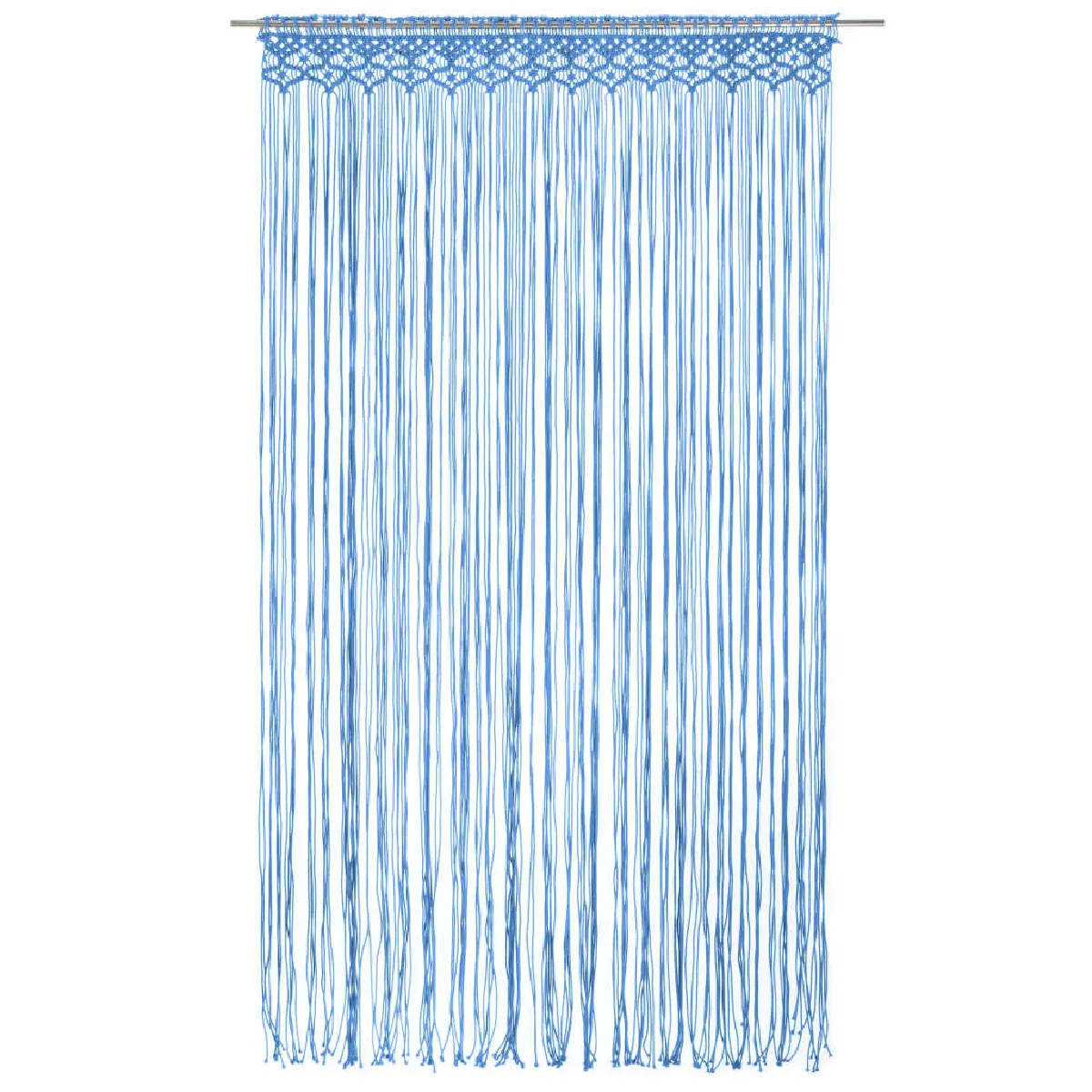 vidaXL Rideau en Macramé Bleu 140x240cm