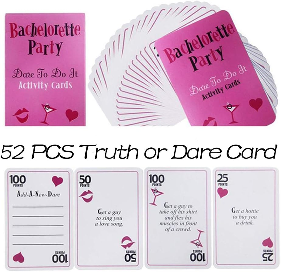 Junggesellinnenabschied Party Spiel Lustige Aufgaben Karten Bachelorette Gesellschaftsspiel für Erwachsene