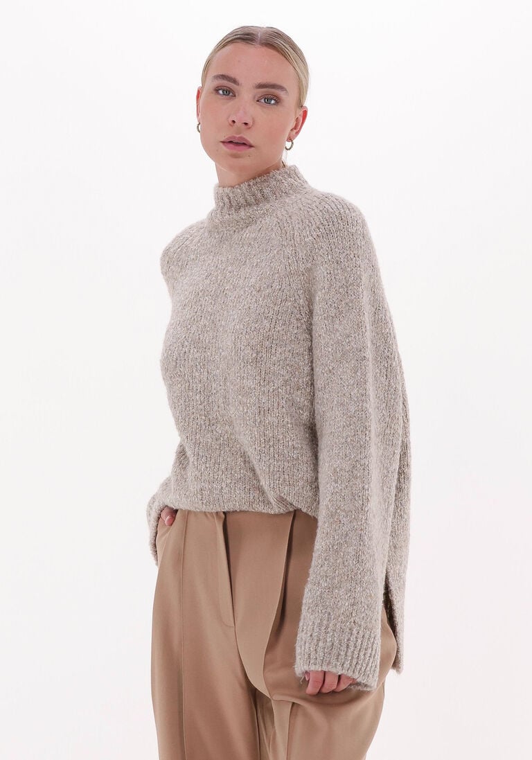 SECOND FEMALE zand second female trui janaja knit t-neck