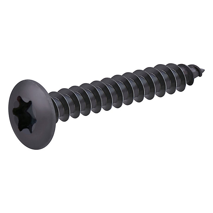 Vis de charnière zinguée noire 7x50 mm - 20 pièces