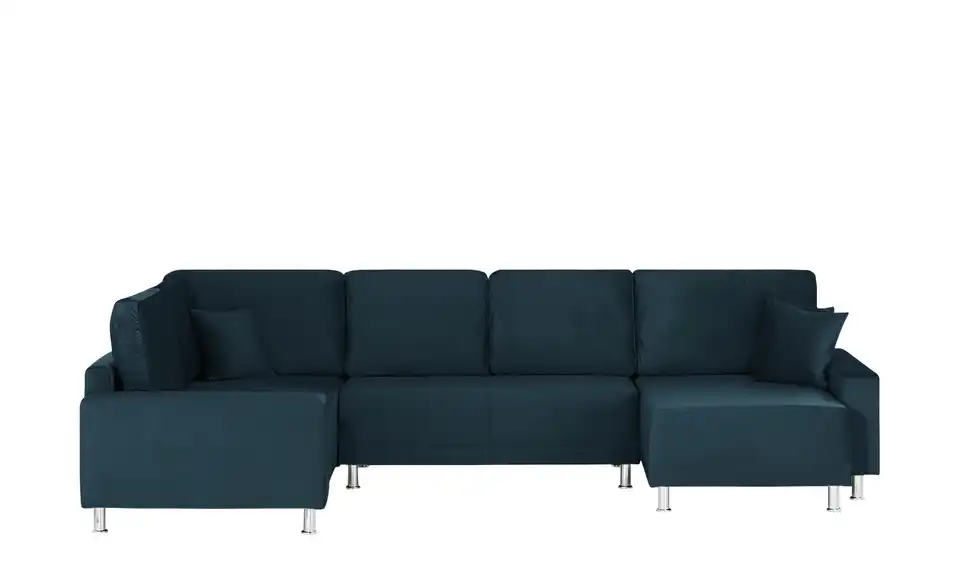 Wohnlandschaft Mara Blau links Mikrofaser