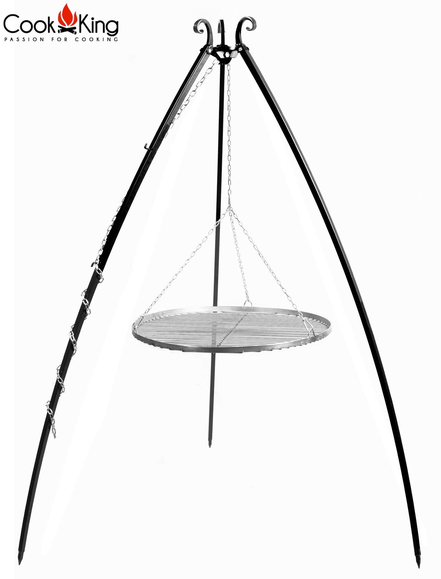 Schwenkgrill 200 cm - Grillrost aus Edelstahl 50 cm