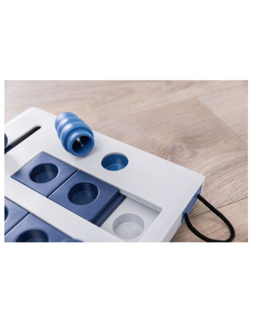 Trixie Dog Activity Mini Mover Strategiespel - Hondenspeelgoed - 25x20 cm Donkerblauw Wit Lichtblauw 1 stuk Level 3