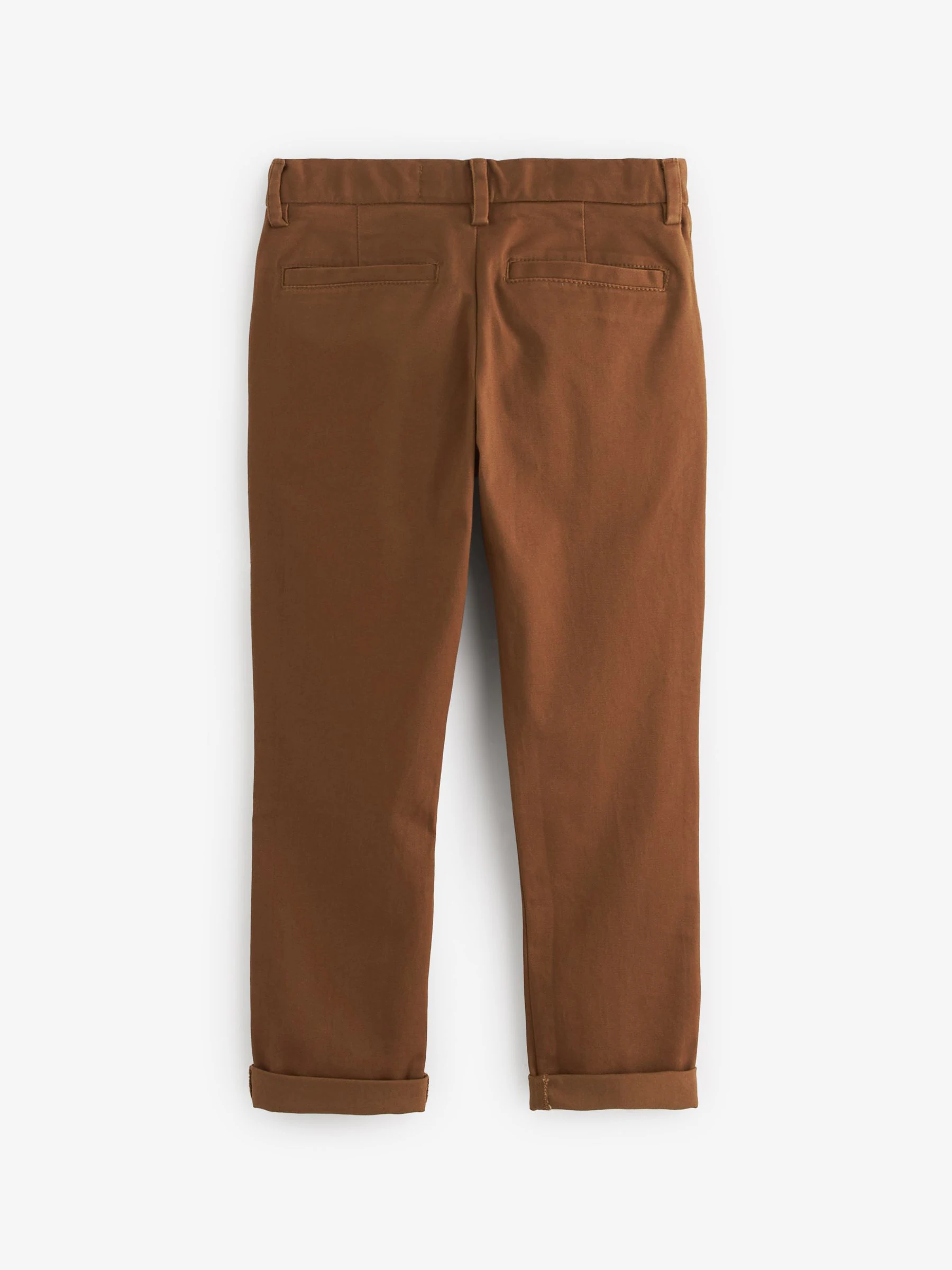 Roodbruin/lichtbruin - Stretchy chino's (3-17jr)