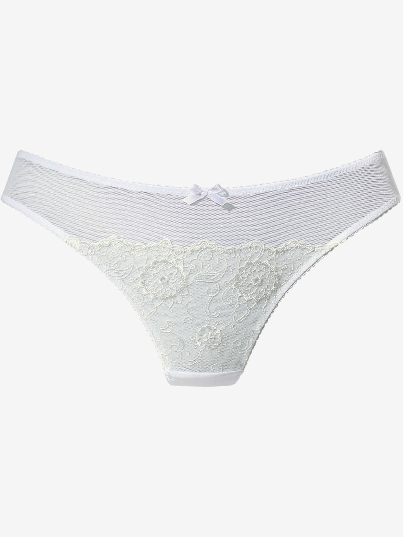String féminin avec large ceinture en maille douce légèrement transparente