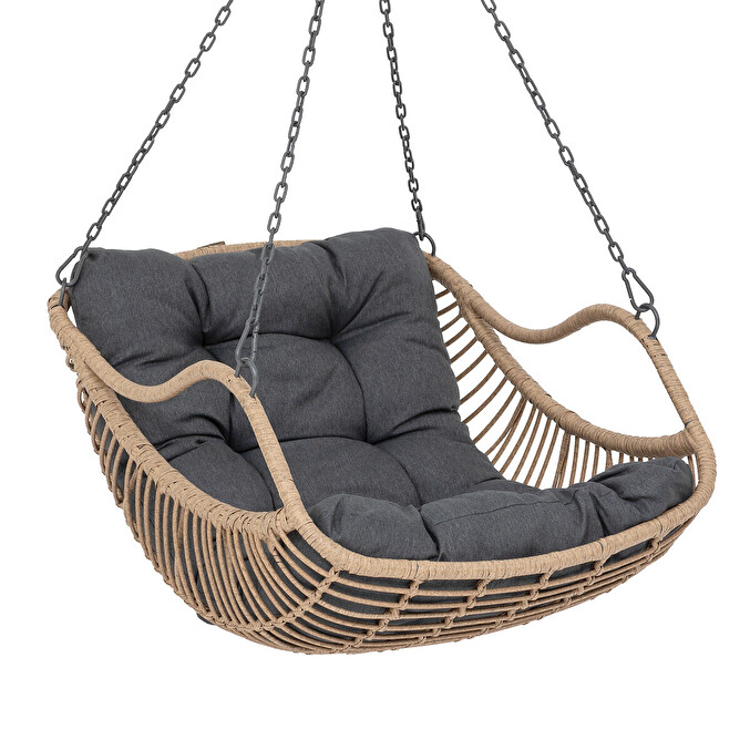 Fauteuil oeuf suspendu GIBRALTAR Ardoise + 1 pied réglable PANAO