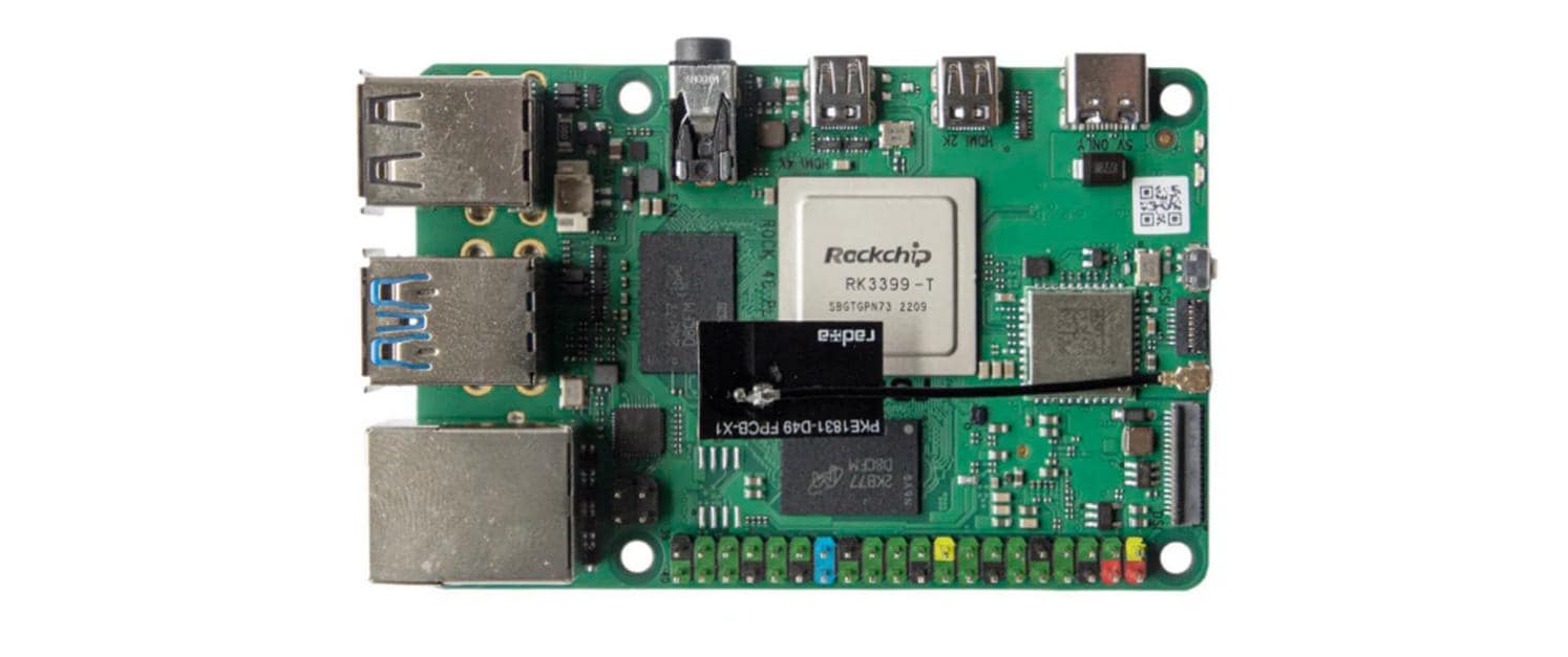 Entwicklerboard ROCK 4C+ 4 GB RK3399-TARM basierter Single Board Computer mit 4 GB Ram