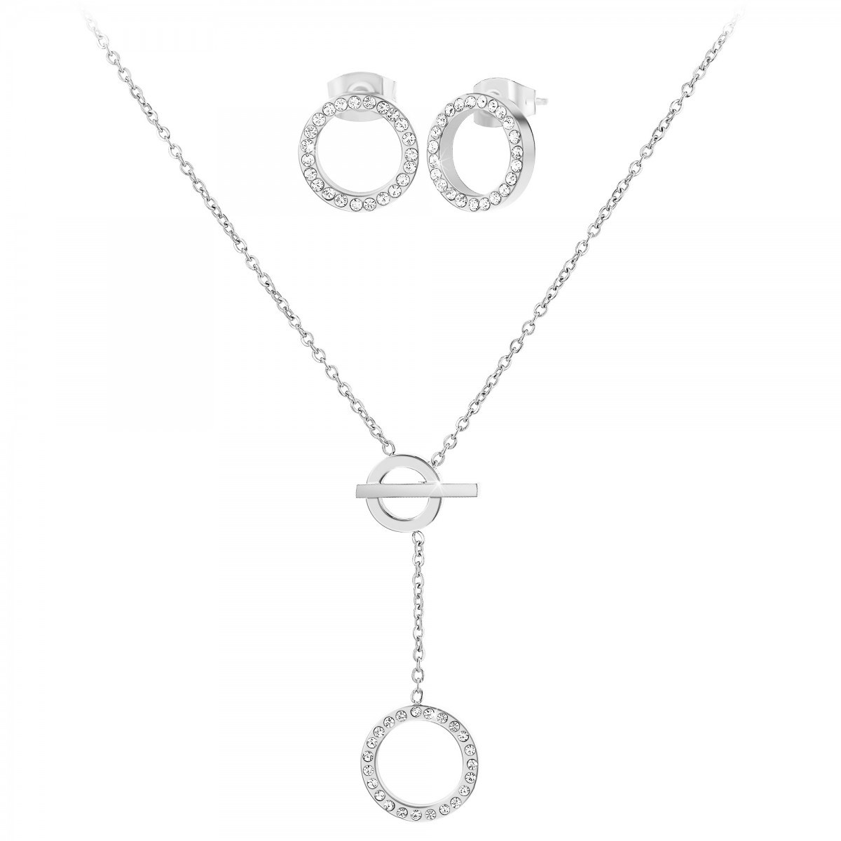 Parure collier et boucles d'oreilles SC Crystal