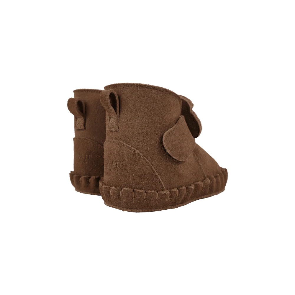 Pouty Booties | Fluffy Bear | Teddy Brown Suede
