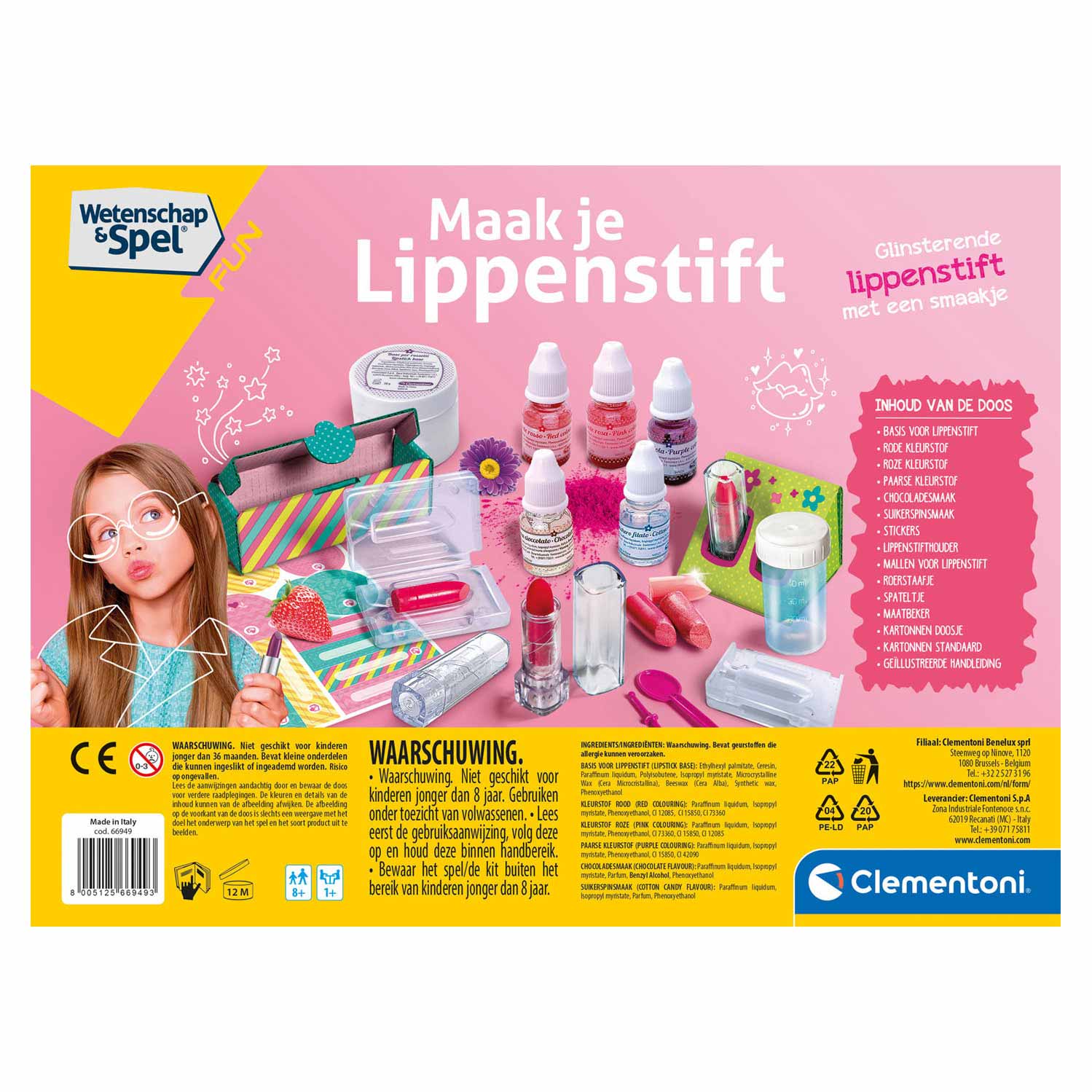 Clementoni Wetenschap & Spel - Maak je eigen Lippenstift