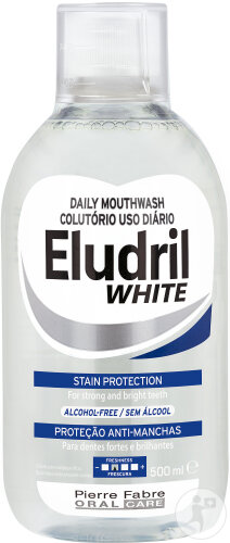 Oral Care Eludril White Bain De Bouche Quotidien Dents Blanches Blancheur 500ml